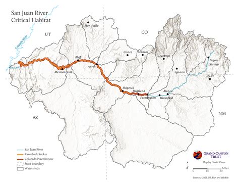 San Juan River Critical Fish Habitat Map | Grand Canyon Trust