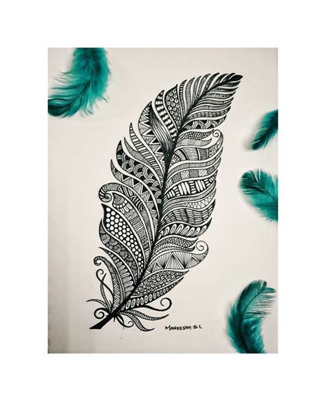 Feather Mandala Art Mandala Art Feather Art Mandala