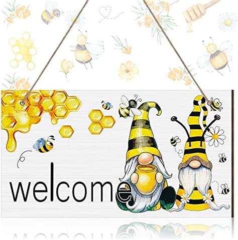 Summer Gnomes Wood Sign Honey Summer Decor Wooden Welcome