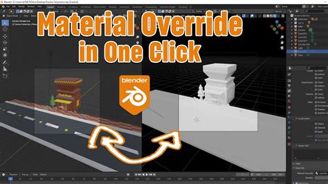 How To Use Material Override In Blender 3d Fill One Material In All