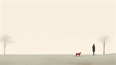 Minimalism A Man And Dog In White And Red By Alessandro Gottardo ...