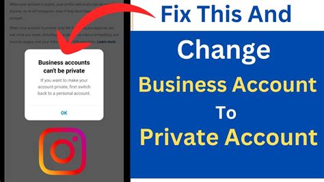 How To Change Instagram Business Account To Private Account Youtube