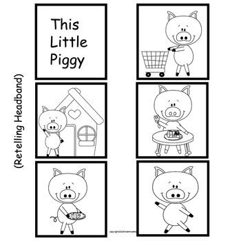 This Little Piggy Nursery Rhyme Literacy Centers for Emergent Readers