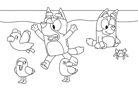 +20 Disney Junior Bluey Coloring Pages