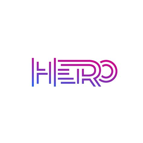 Hero logo design, line style 3374692 Vector Art at Vecteezy