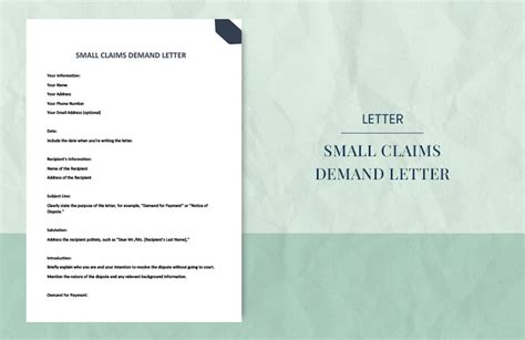 How To Write A Demand Letter For Small Claims Infoupdate Org