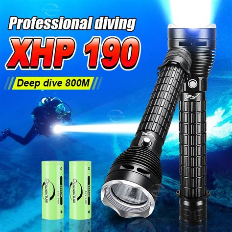 Xhp Mergulho Profissional Lanterna Led Poderoso Scuba Tocha L Mpada