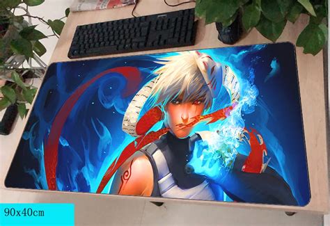 Naruto mouse pad gamer 900x400mm notbook mouse mat gel large gaming mousepad big pad mouse PC ...