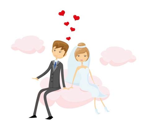 Wedding Cartoon Bride And Groom — Stock Vector © Virinaflora 14448015