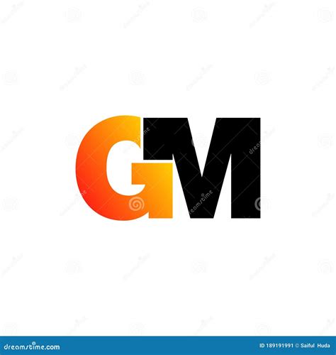 Letter GM Monogram Logo Icon Design Vector. Stock Vector - Illustration ...