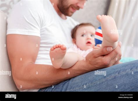 Loving Father Holding Baby Stock Photo Alamy