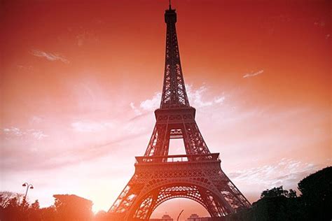 Beautiful View Of Famous Eiffel Tower In Paris Photo Background And