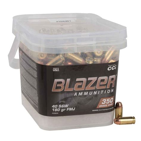 Cci Blazer Brass 40 Sandw 180gr Fmj Handgun Ammo 350 Rounds Sportsman S Warehouse