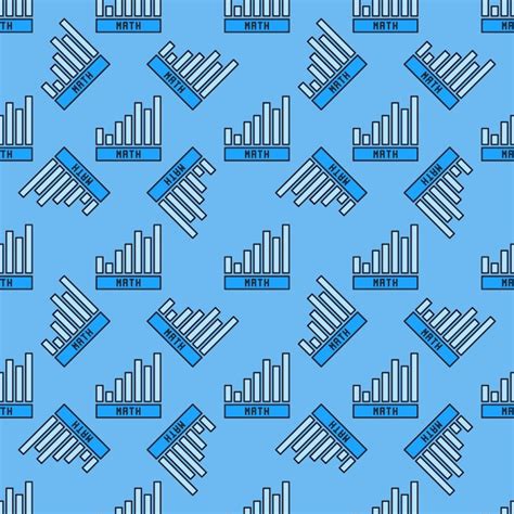 Premium Vector Math Bar Graph Vector Mathematics Blue Seamless Pattern