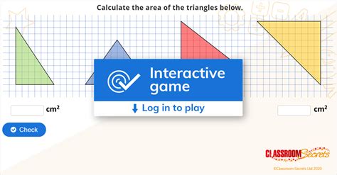 Year 6 Area Of A Triangle 1 IWB Perimeter Area And Volume Activity