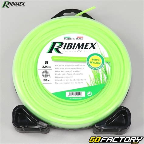 Fil De D Broussailleuse Mm Carr Nylon Ribimex Vert