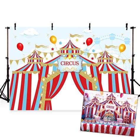 Circus Thema Hintergrund Circus Zelte Party Ballon Baby Kulissen Feier