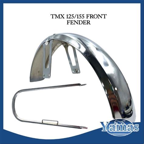 YAMAS Motorcycles TMX Front And Rear Fender With Bracket Silver