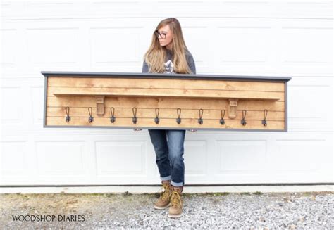 Diy Coat Rack With Shelf {easy 5 Step Tutorial }