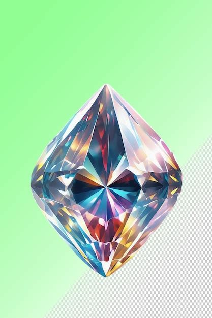 Premium Psd Psd 3d Illustration Diamond Isolated On Transparent