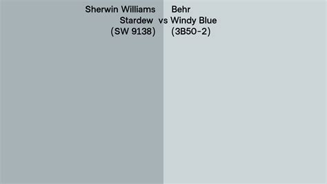 Sherwin Williams Stardew Sw Vs Behr Windy Blue B Side By