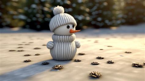 Premium Ai Image A Free Photo Of D Snow Man