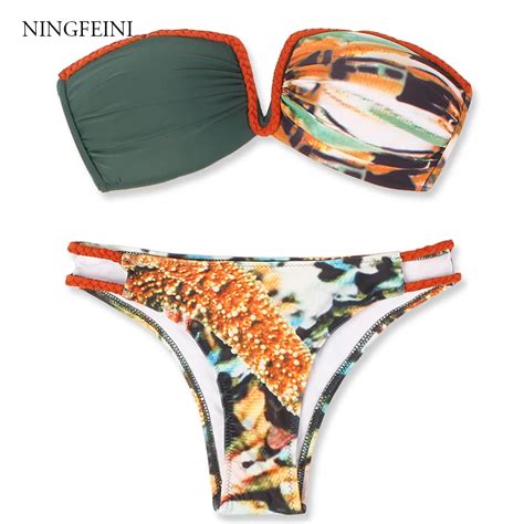 Buy Ningfeini 2018 Sexy Bikinis Set Women Strapless