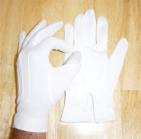 Worldwide Gloves White Cotton Parade Gloves W Snap Closure Large Knifecenter Le Wp Lg