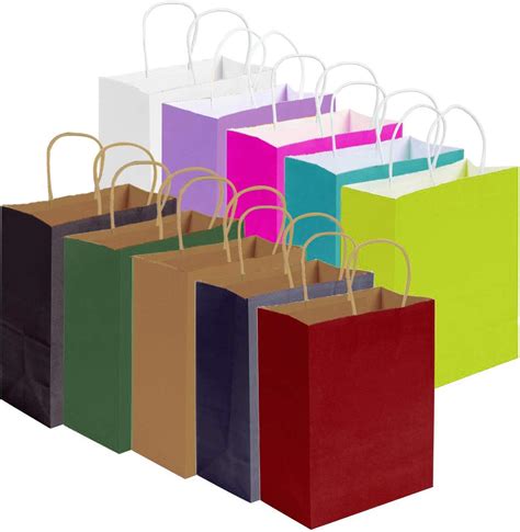 30 Pièces Papier Kraft Sacs Cadeau Cadeau Sac Shopping Cadeau Stockage