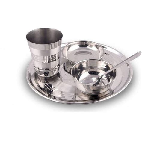 Stainless Steel Dinner Thali Set At Rs 250 Piece SS Dinner Set In