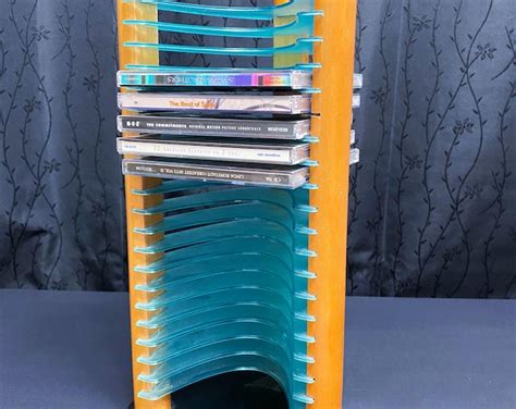 vintage storage holder case tower  disc cd holder tower rack cd