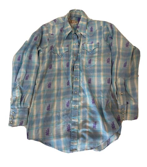 Vintage Rockmount Ranch Wear Western Shirt Men S Pear Gem