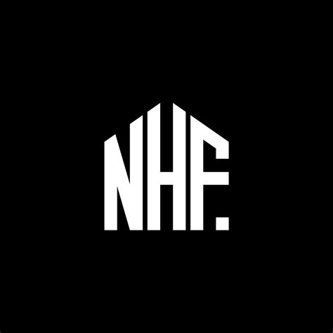 Nhf Letter Logo Design On Black Background Nhf Creative Initials