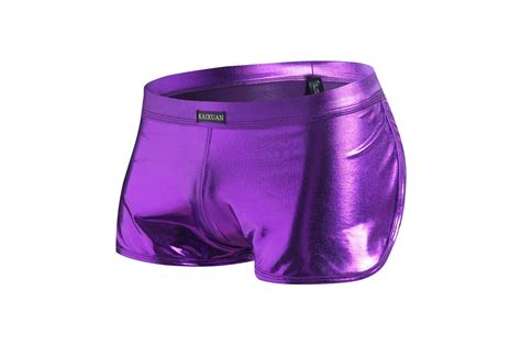 Mens Sexy Underwear Briefs Boxers Shiny Shorts Tight Fitting