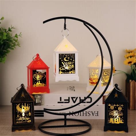 Jual Hiasan Lebaran Ramadhan Lampu Led Lentera Bahan Akrilik Kaca