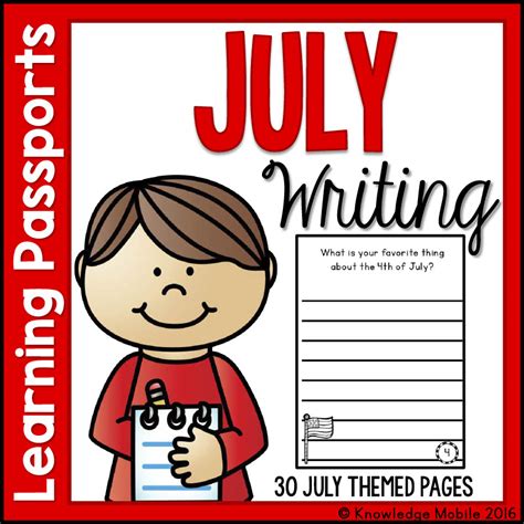 July Writing Prompts Learning Passport By Teach Simple