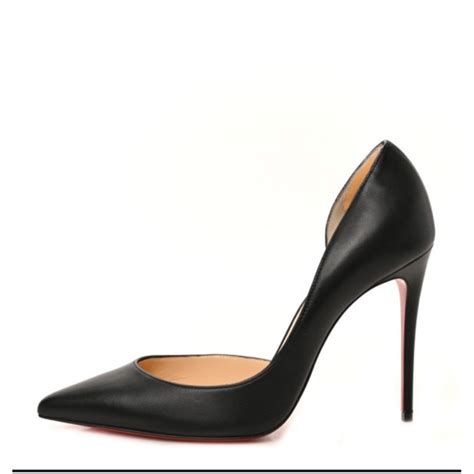 Christian Louboutin Shoes Christian Louboutin Black Leather Iriza Dorsay Pumps Poshmark