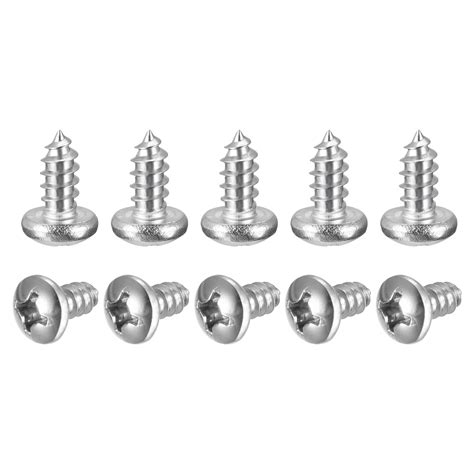 Uxcell Phillips Self Tapping Screws 304 Stainless Steel Bright 25 Pack 12x1 2 25pcs