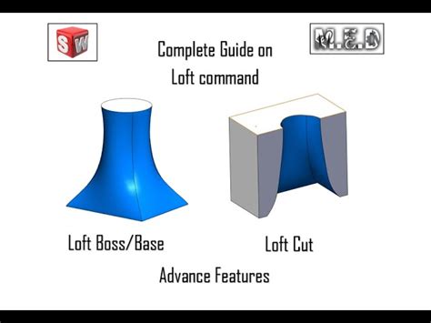 فیلم آموزشی آموزش Solidworks مبتدیان نحوه استفاده از Loft Boss، Loft Cut و Thin راهنمای