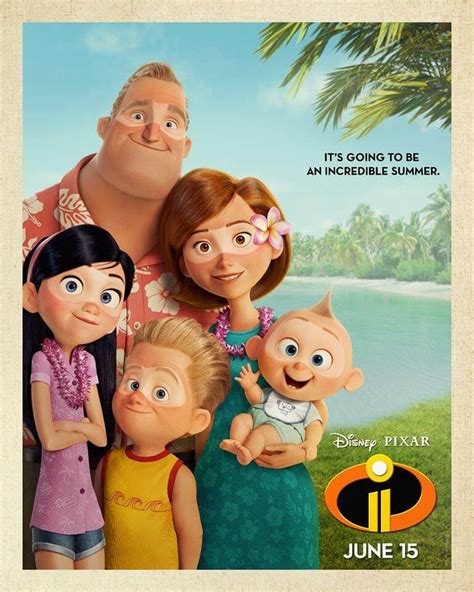 PHOTO: New poster for Disney-Pixar's "Incredibles 2" shows Parr family in a tropical paradise ...