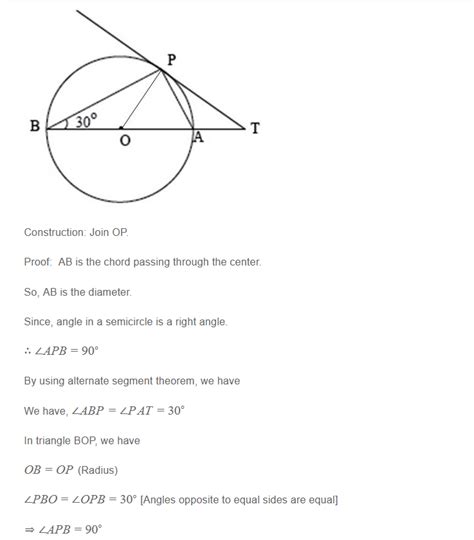 In The Given Figure O Is The Centre Of The Circle And Tp Is The