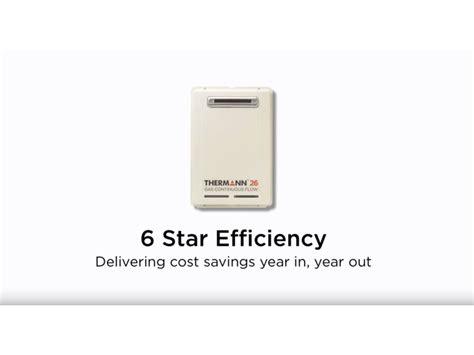 Thermann 6 Star 26L Natural Gas 50 Degree Continuous Flow Hot Water System From Reece