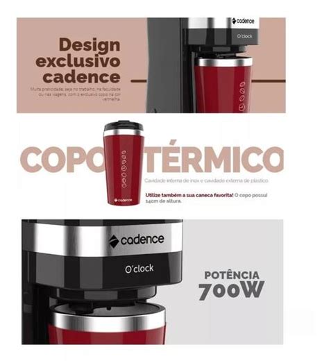 Cafeteira Elétrica Oclock Copo Térmico Caf205 127V Cadence Cafeteiras