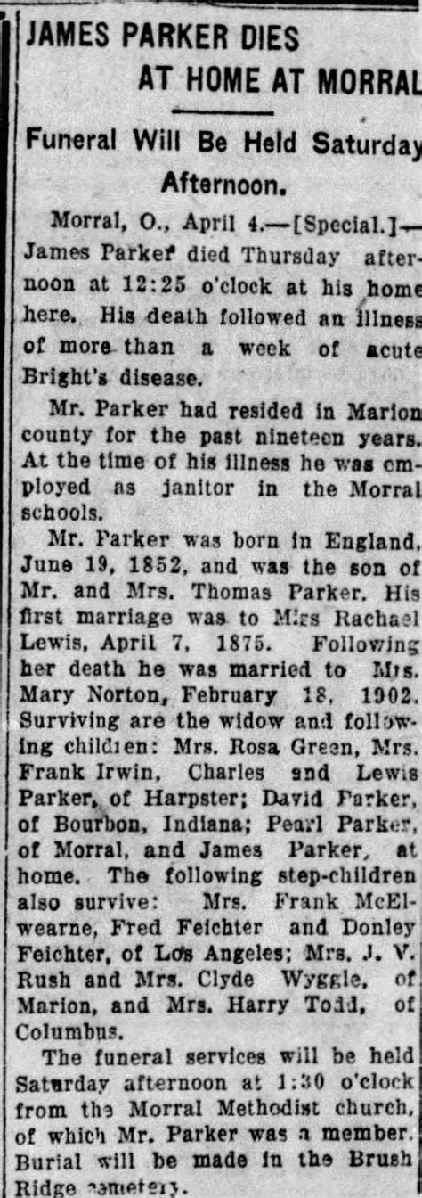 Obituary For James Parker