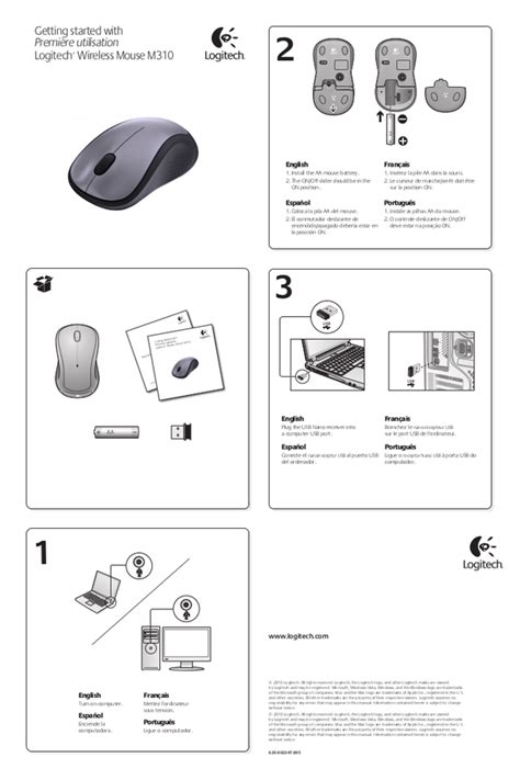 Logitech Wireless Mouse M310 User Guide