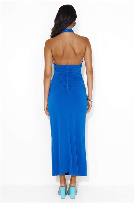 Original Fashionista High Neck Maxi Dress Royal Blue Hello Molly