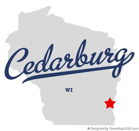 Map of Cedarburg, WI, Wisconsin