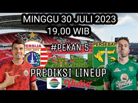 Persija Jakarta Vs Persebaya Surabaya Prediksi Strating Lineup Bri