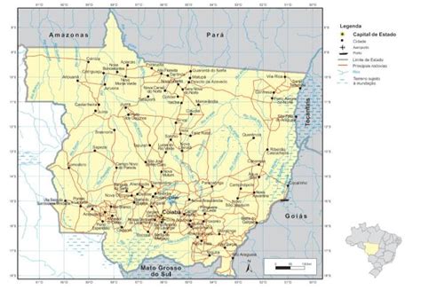 Mato Grosso Capital Mapa Bandeira População Mundo Educação