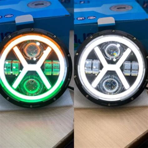 New 7 Inch Full Ring Led Headlight For Royal Enfield Dug Dug Motorcycles